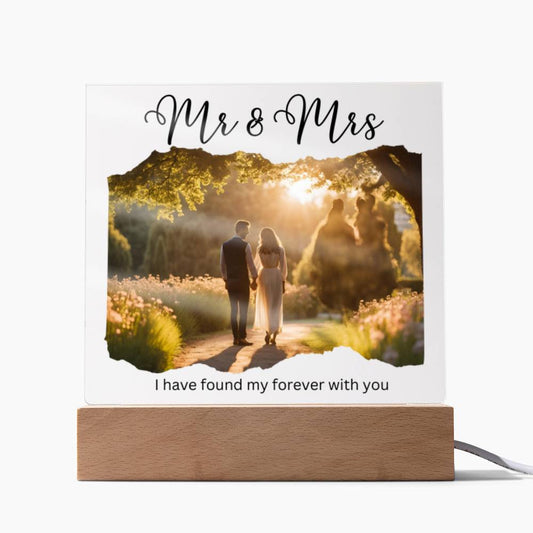 PERSONALIZED PHOTO | Mr & Mrs | LED Light | Found my Forever |