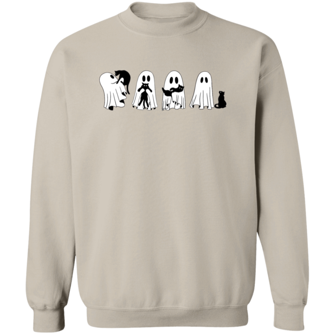 Adorable Ghost with Black Cats | Hoodie | Sweater | Halloween | Purrfect