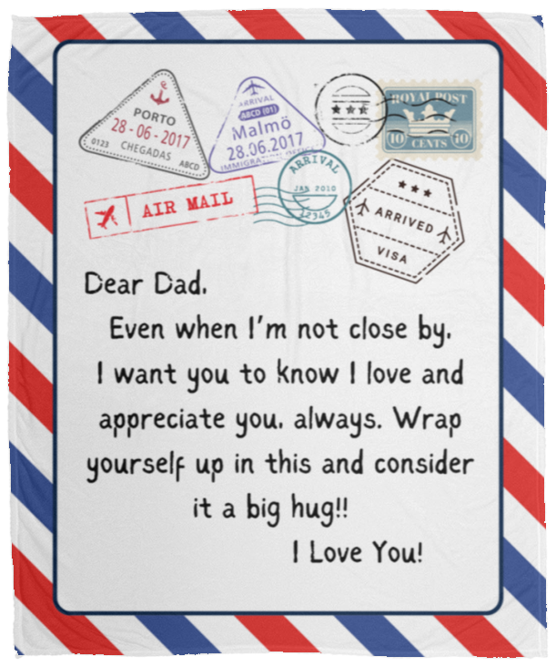 Air Mail Blanket | For Dad |