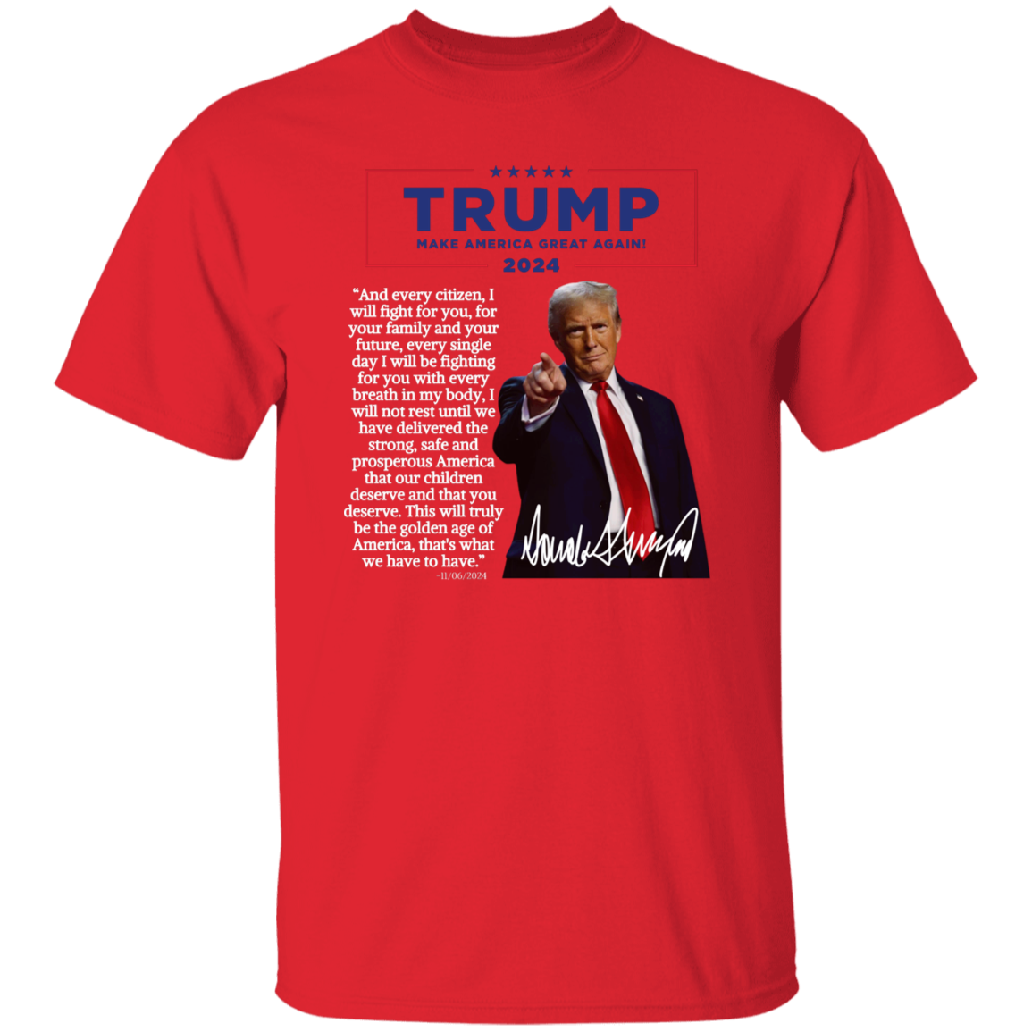 47TH | SPEECH | PROMISE | TRUMP | SHIRT