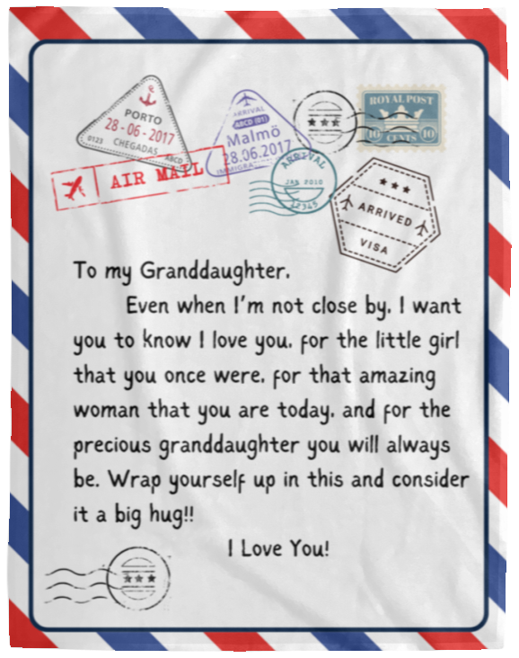 Air Mail Blanket | For Granddaughter