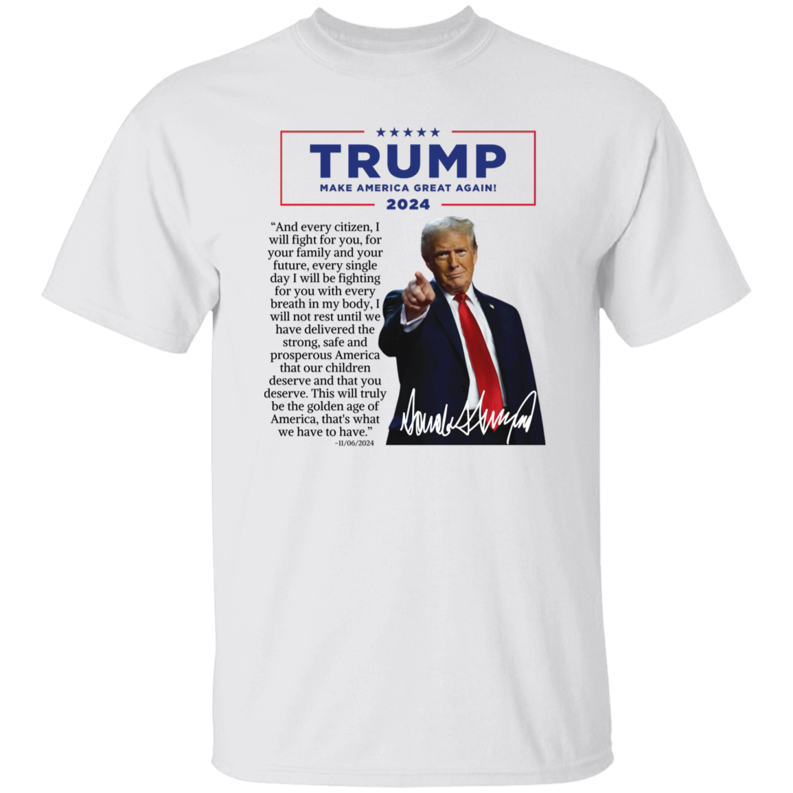 47TH | SPEECH | PROMISE | TRUMP | SHIRT