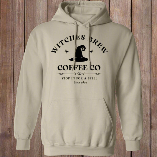 Witches Brew Coffee Co, Stop in for a Spell |  Hoodie | Halloween