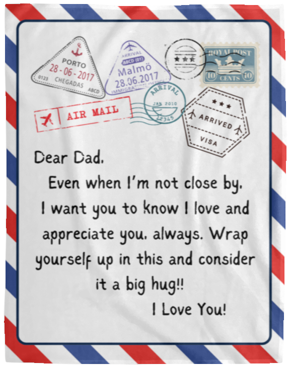 Air Mail Blanket | For Dad |