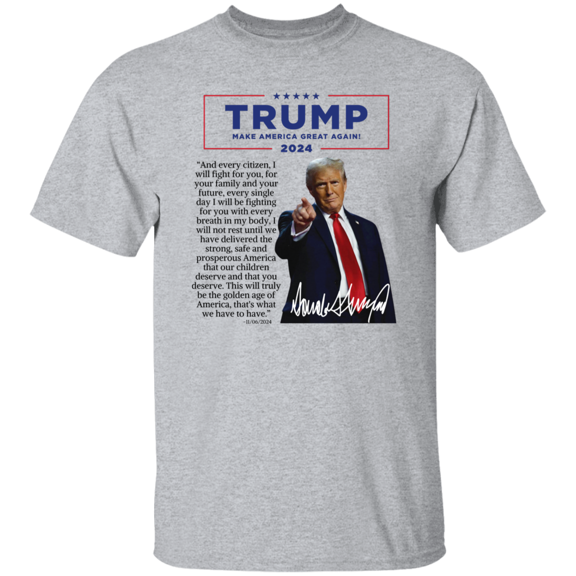 47TH | SPEECH | PROMISE | TRUMP | SHIRT