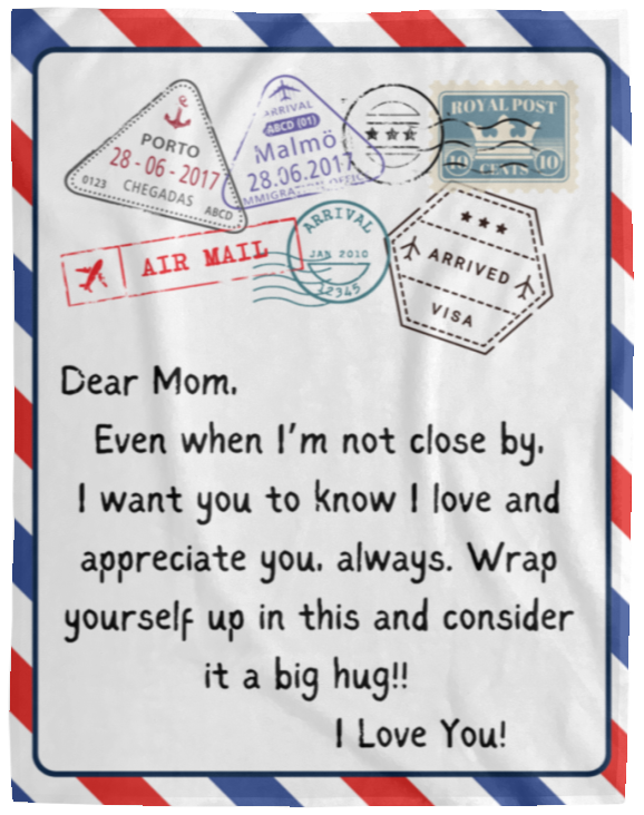 Air Mail Blanket |  For Mom