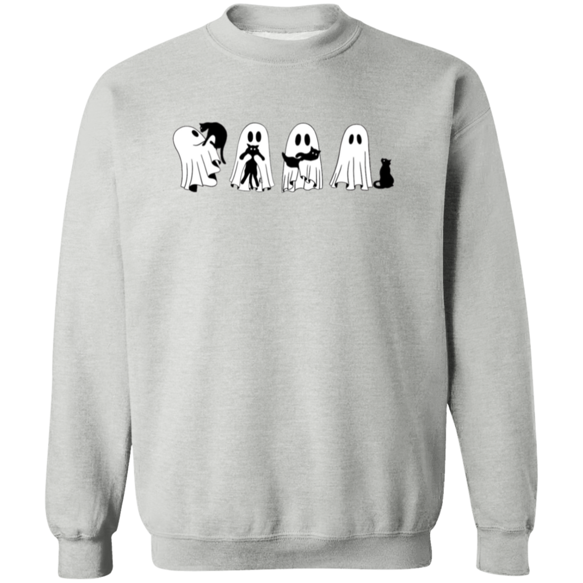 Adorable Ghost with Black Cats | Hoodie | Sweater | Halloween | Purrfect