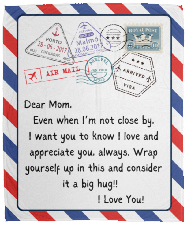 Air Mail Blanket |  For Mom