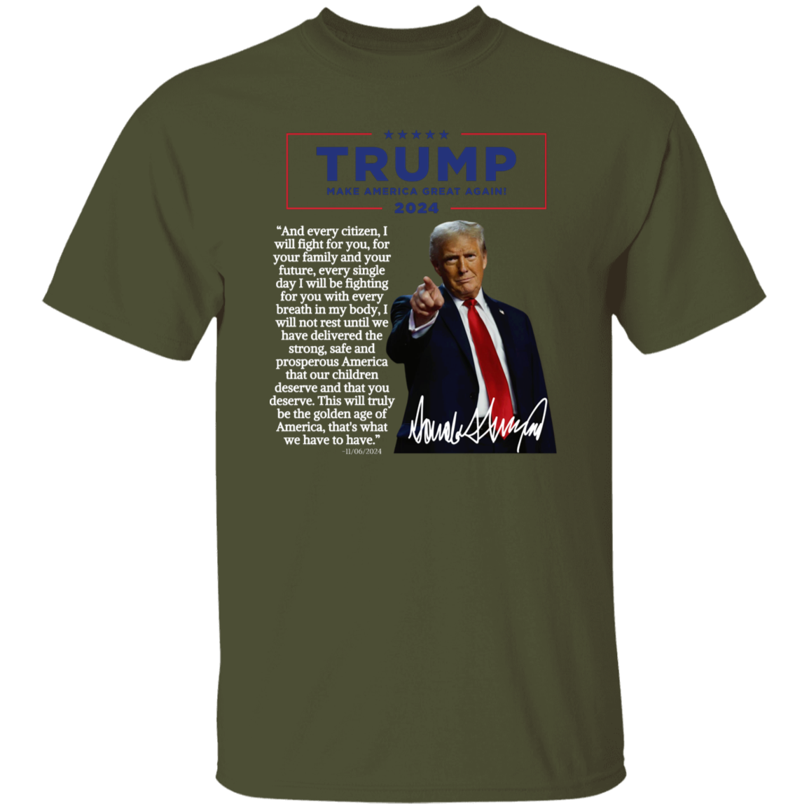 47TH | SPEECH | PROMISE | TRUMP | SHIRT