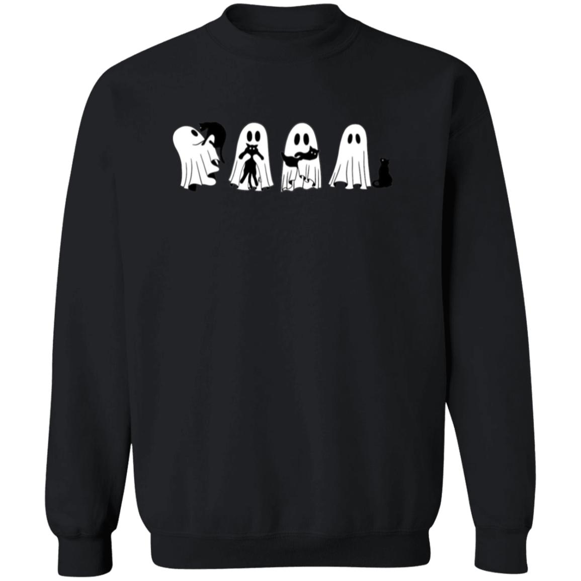 Adorable Ghost with Black Cats | Hoodie | Sweater | Halloween | Purrfect