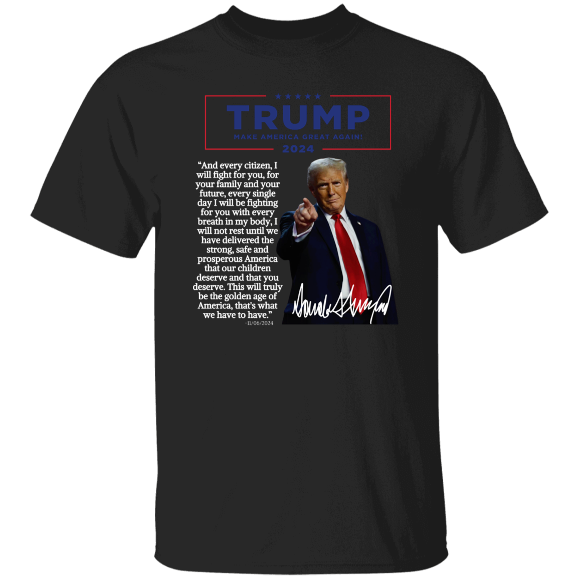 47TH | SPEECH | PROMISE | TRUMP | SHIRT