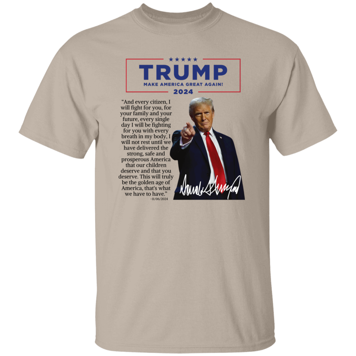 47TH | SPEECH | PROMISE | TRUMP | SHIRT