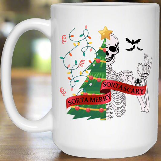 Sorta Merry | Sorta Scary |  Mug | Halloween | Christmas