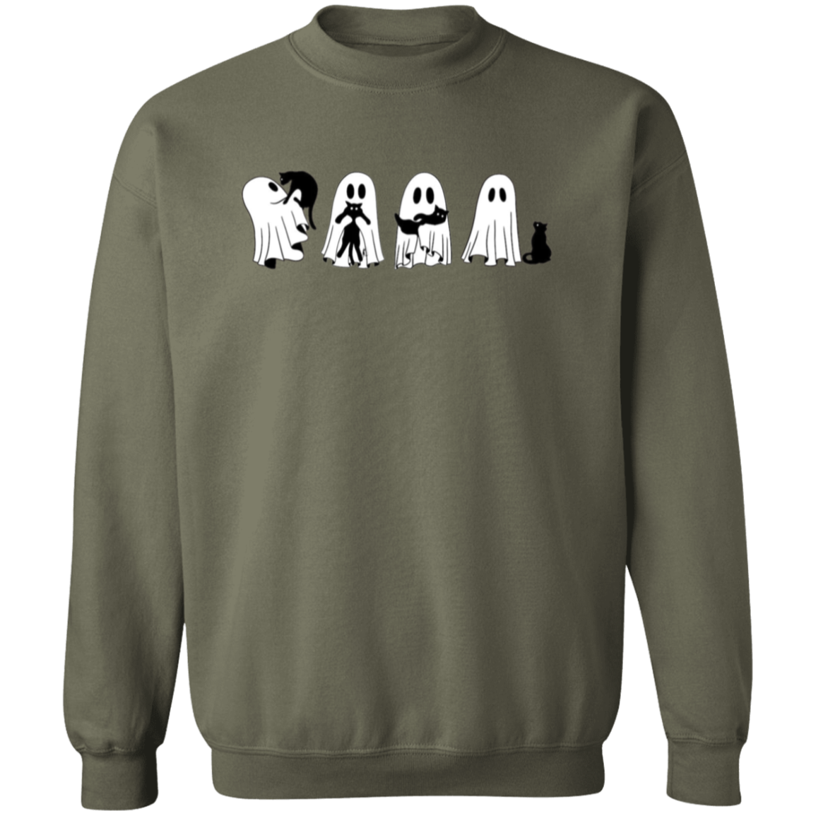 Adorable Ghost with Black Cats | Hoodie | Sweater | Halloween | Purrfect