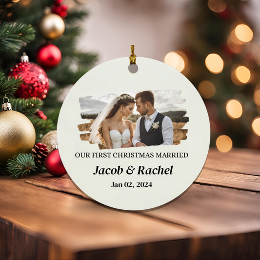 Our First Christmas Married | PERSONALIZED | Ornaments