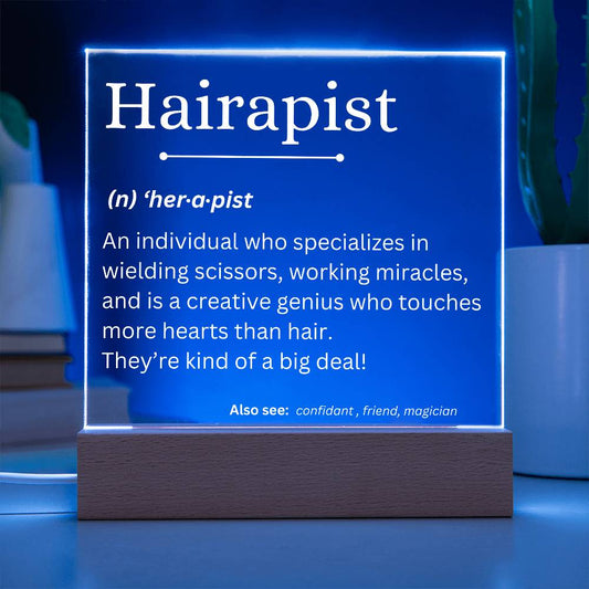 Hairapist Definition | LED Square Light | Gift for Hair Stylist