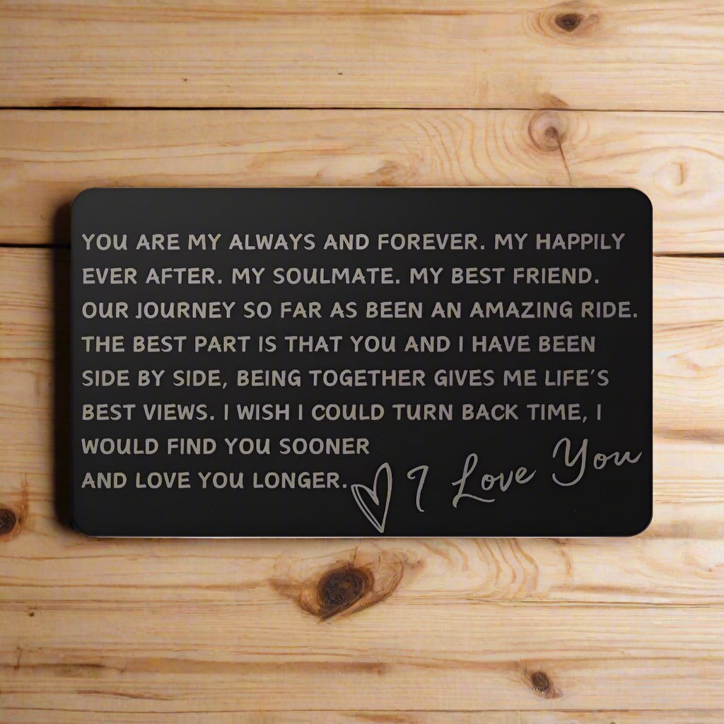 Soul Mate | Engraved Metal Card | Always & Forever