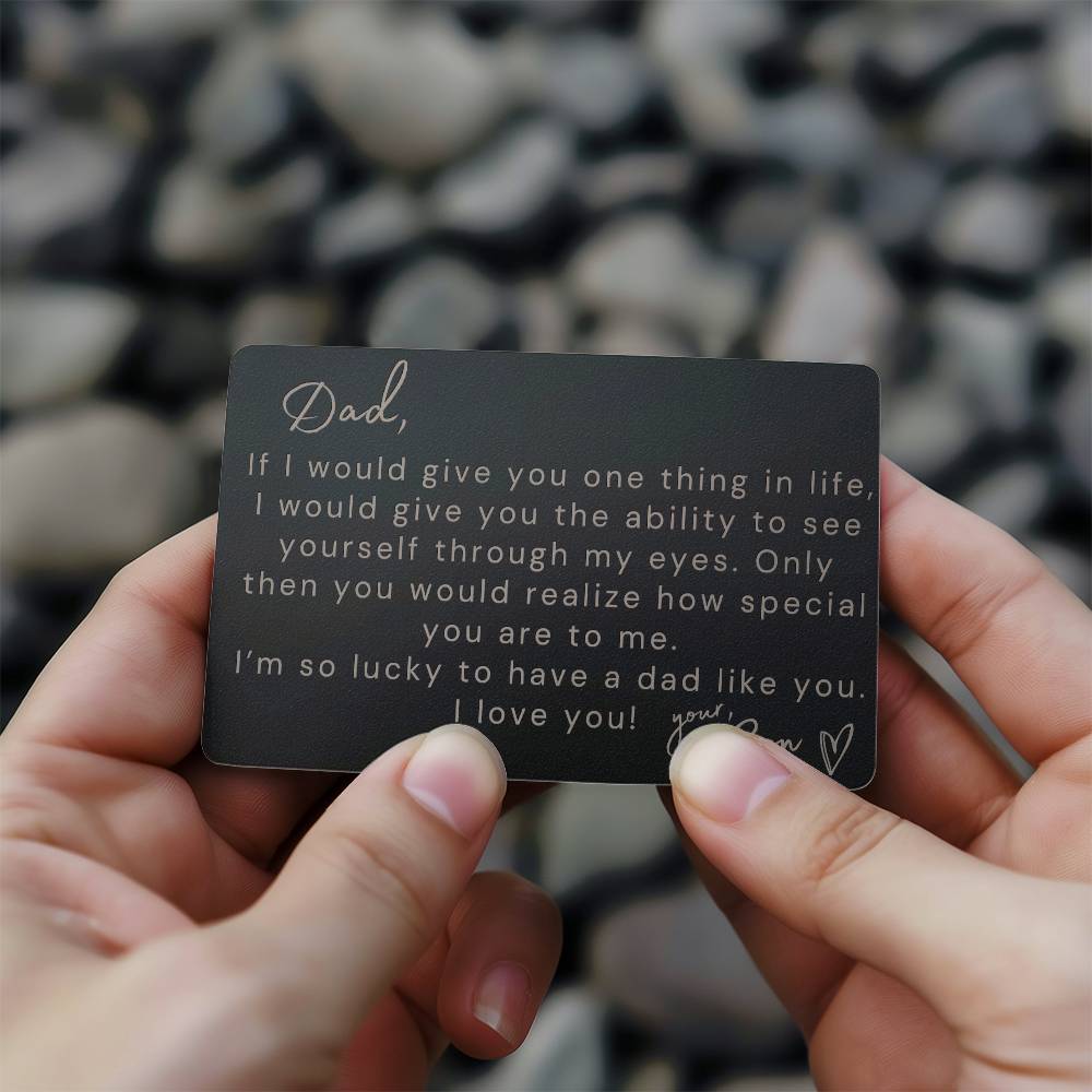 Dad | Metal Engraved Card | Gift for Dad | From Son