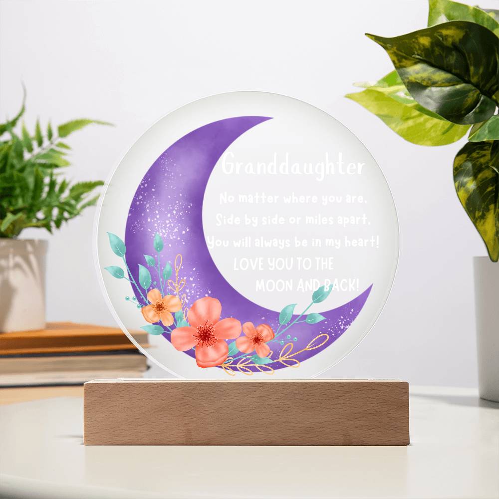 Granddaughter |To the Moon and Back | LED Round Light