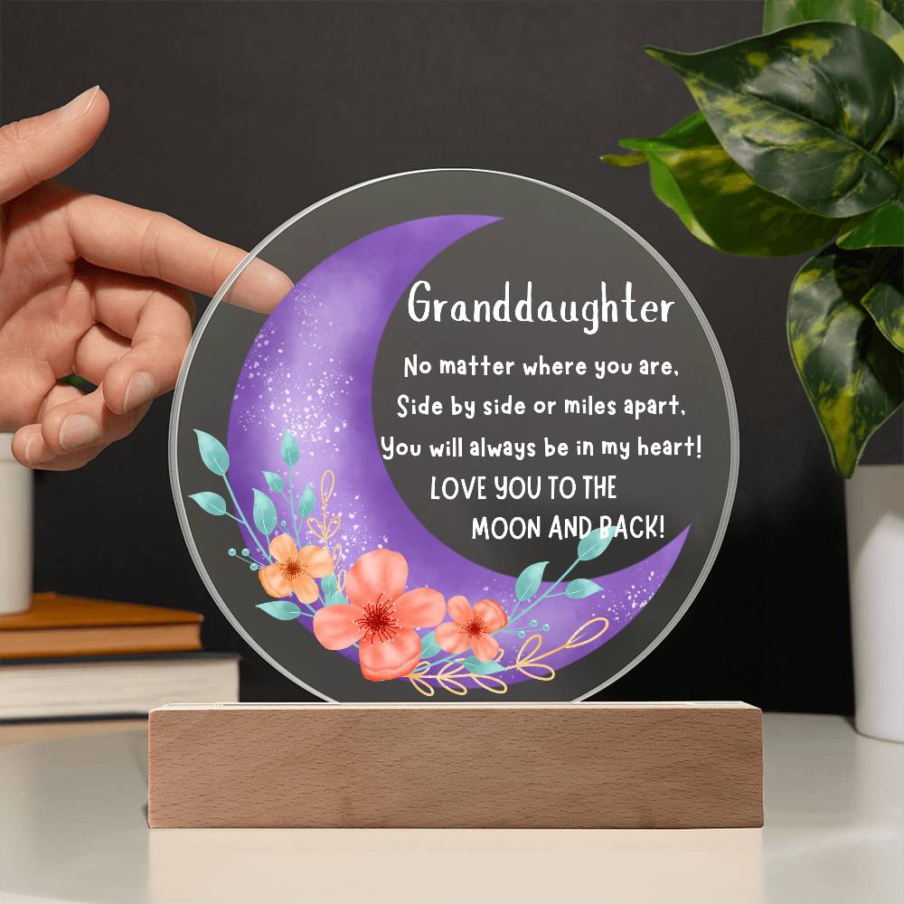 Granddaughter |To the Moon and Back | LED Round Light