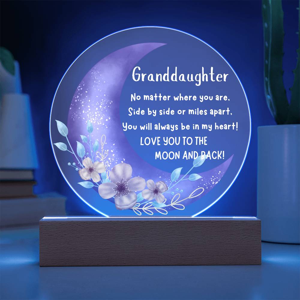 Granddaughter |To the Moon and Back | LED Round Light