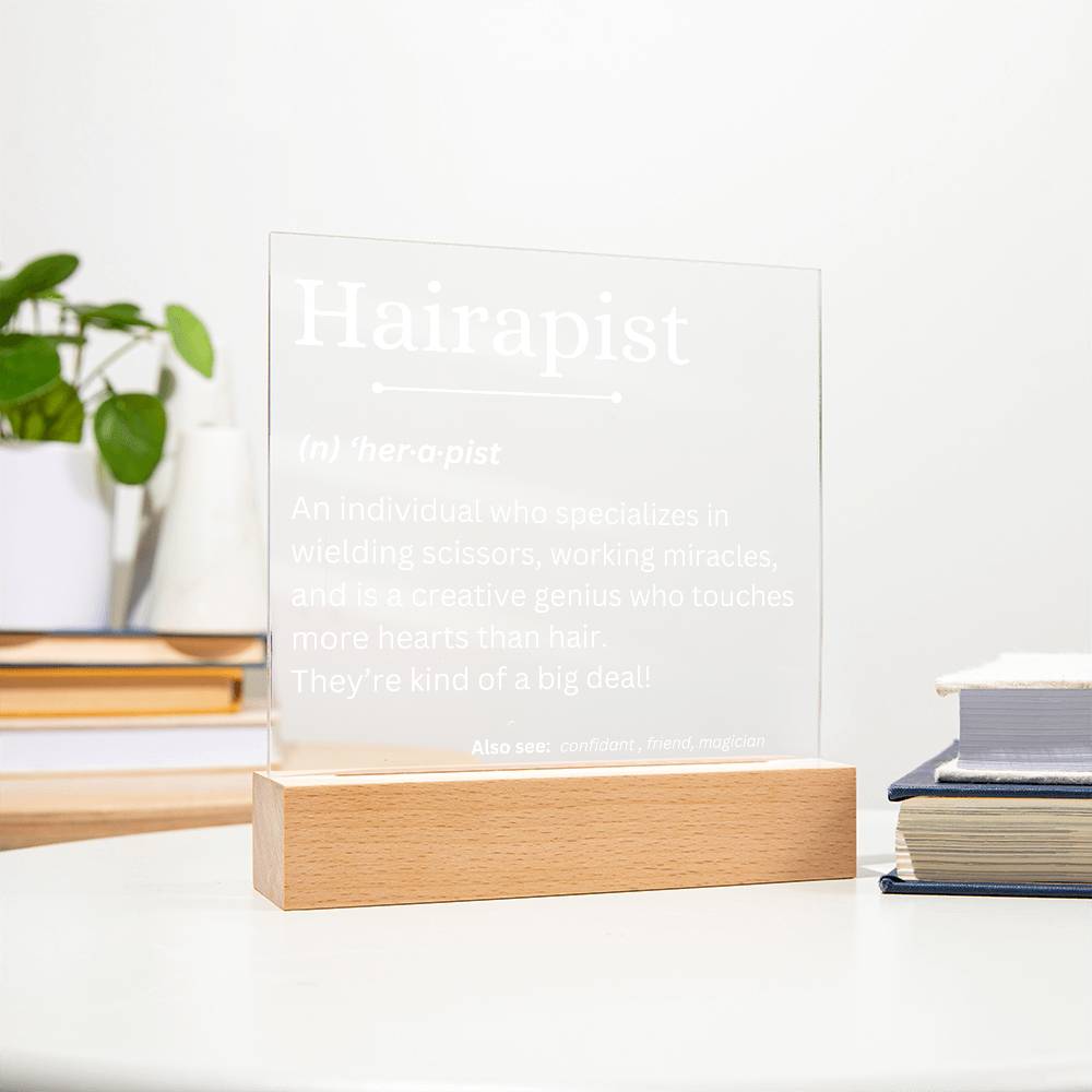 Hairapist Definition | LED Square Light | Gift for Hair Stylist