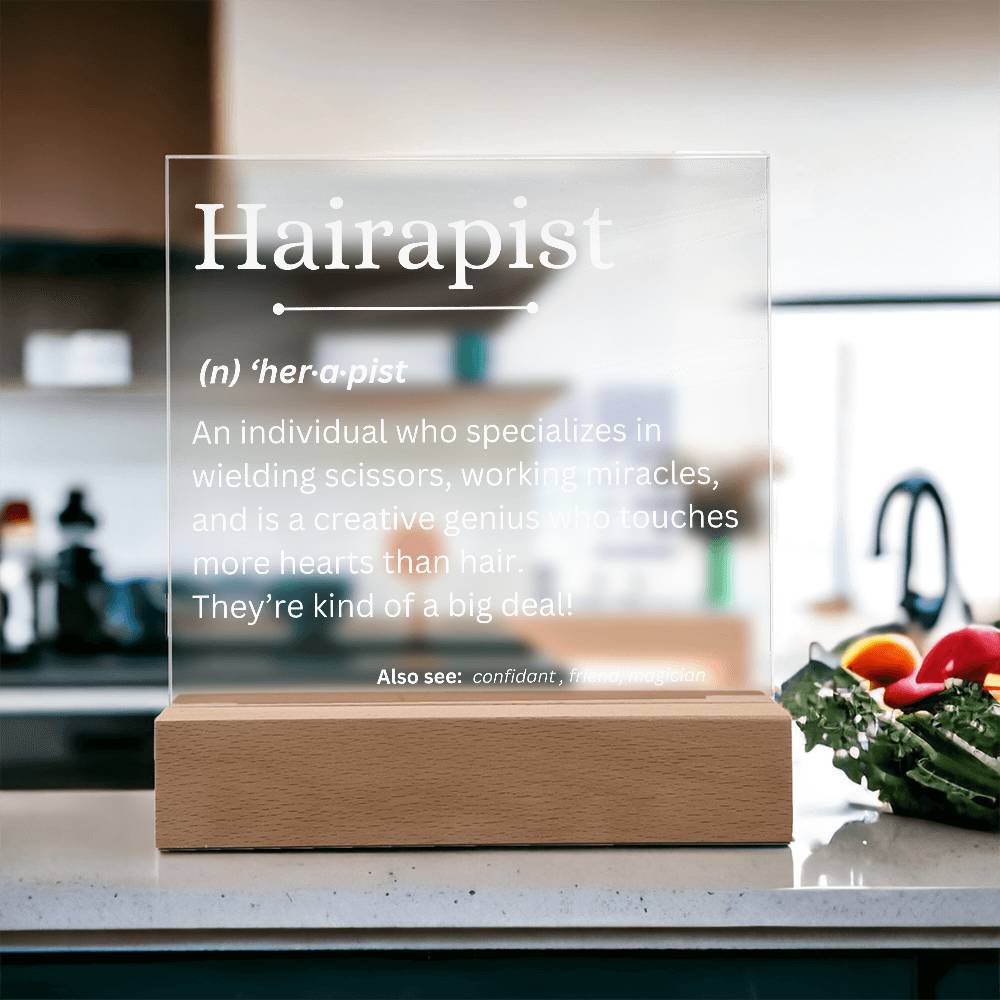 Hairapist Definition | LED Square Light | Gift for Hair Stylist