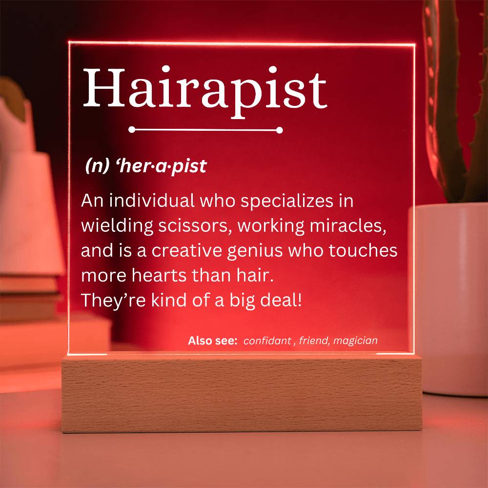 Hairapist Definition | LED Square Light | Gift for Hair Stylist