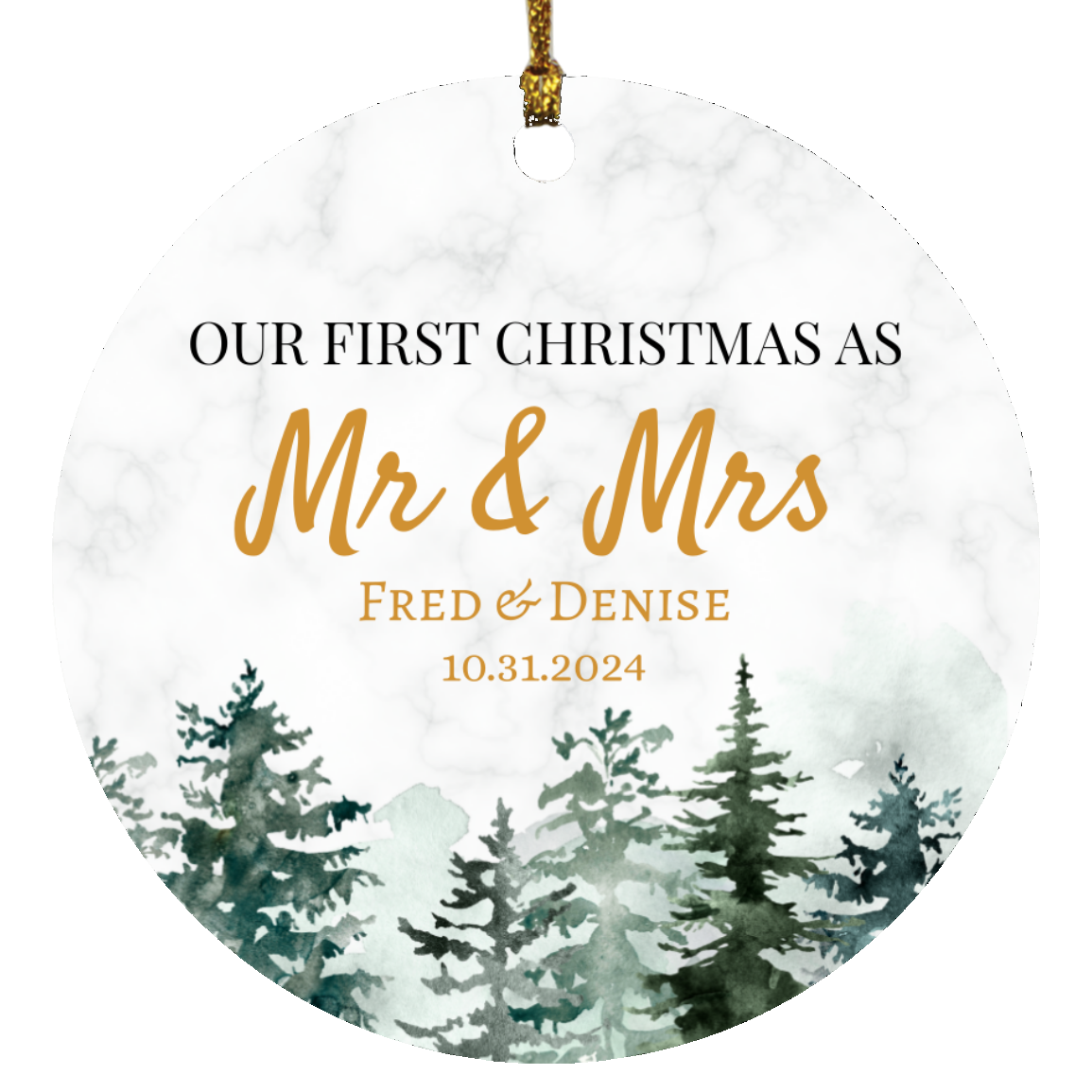 Our First Christmas as Mr & Mrs | PERSONALIZED | Ornament